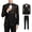 Champagne, variant on Men's Double Breasted Suit Set, Gold Foil Metallic Print for Wedding Prom Party