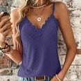 thumbnail image 2 of Tank Tops for Women Camisole Lace Elegant Solid Color With Floral Embroidery Blouse For Ladies Y2K Cami Undershirts, 2 of 9