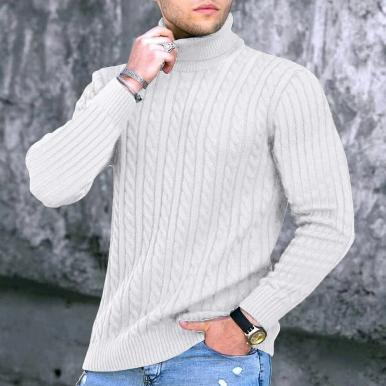 Mens white store turtleneck walmart