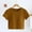 Brown, variant on Crop Tops for Women with Built in Bra Short Sleeve Shirts Round Neck Cropped Undershirts Stretchty Base Layer Tops