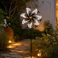 thumbnail image 4 of White Ghost Wind Spinner Metal Garden Stake Witch Hat Rotating Sculpture, 4 of 7