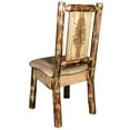 thumbnail image 3 of Glacier Country Collection Side Chair - Buckskin Upholstery, w/ Laser Engraved Pine Tree Design, 3 of 11
