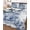 White, variant on Quilt King Size Bedding Set, Nautical Blue Octopus Reversible Summer Quilt 3 Pieces, Coastal Ocean Summer Vintage Sea Lightweight Bedspreads Coverlets with 2 Pillow Shams for All Seasons