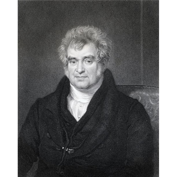 William Jay 1769 à 1853 English Nonconformist Divine Gravée par W Holl après R Evans du Livre l'Affiche Nationale Portra Imprimer&44; 24 x 32