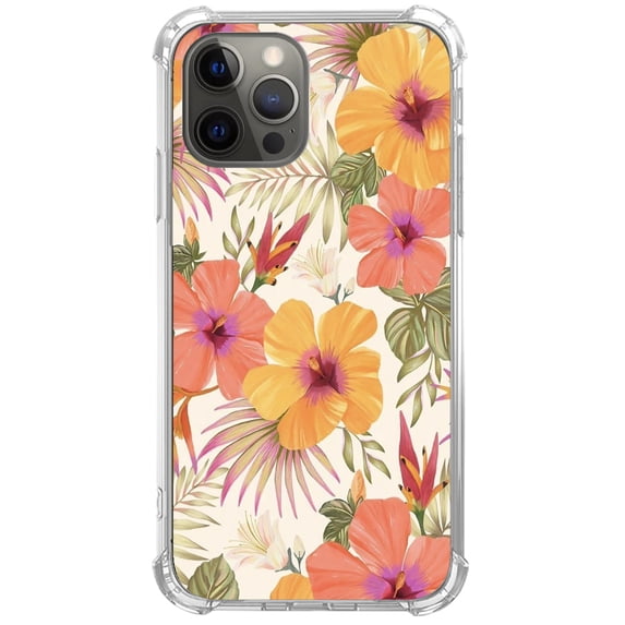 Dragonfly Flower Case for iPhone 12 Pro,Aesthetic Colourful Floral Plant Case for Men Women,Unique Soft TPU Bumper Case Cover
