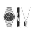 thumbnail image 1 of SET de regalo Folio para hombre con reloj multifunción de 48 mm en tono plata y brazalete de plata, 1 of 3