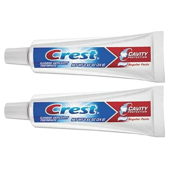 Crest Cavity Protection Regular Toothpaste, Travel Size .85 oz. (24g) - Pack of 2