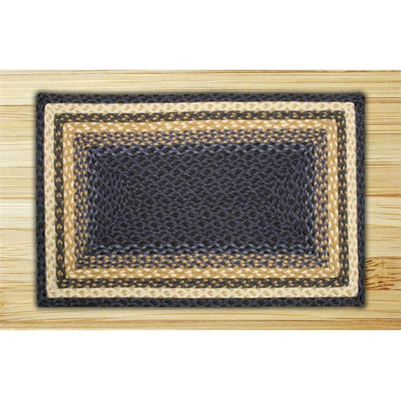 Earth Rugs 23-079 Tapis Rectangulaire Lt. Blue-Dk. Blue-Moutarde