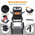 thumbnail image 6 of Adult Wheelchair, Lightweight Foldable Transport Wheelchair, 15.75-inch Wide Seat Portable Transport Chair, Travel Wheelchair with Handbrake, Shock-absorbing Load Capacity of 80KG,, 6 of 11