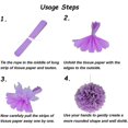thumbnail image 5 of Paquete de 18, flor de pompón azul, juego de papel de decoración para fiestas, 5 of 5