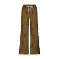 thumbnail image 4 of Pantalones largos para hombre, cintura elástica, transpirables, cómodos, suaves, informales, de playa, de poliéster., 4 of 5