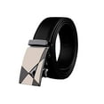 thumbnail image 1 of Men's Automatic Buckle Holeless PU Leather Ratchet Belt, 1 of 7