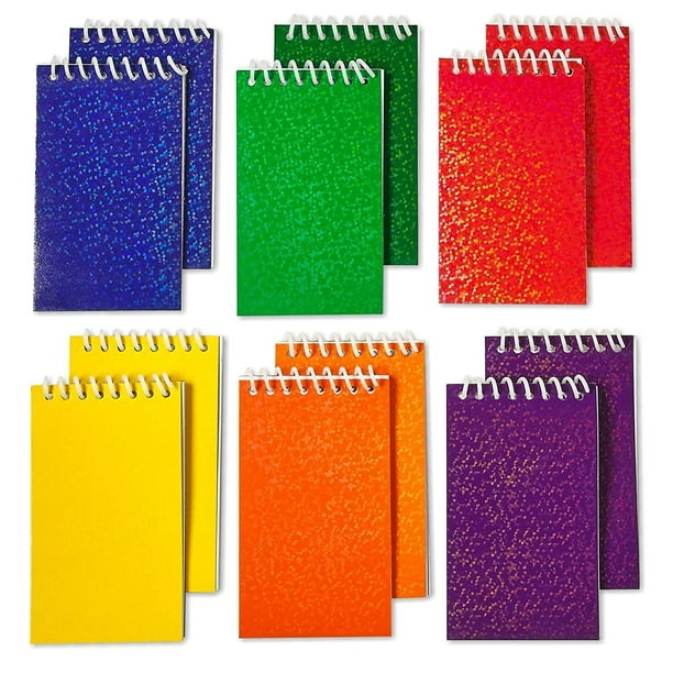 Spiral Prism Notepads - 2.25" X 3.5" 20 Pages Each - Pack Of 12