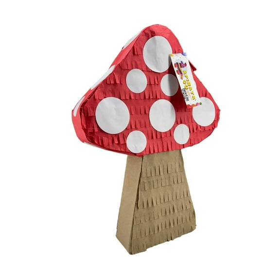 Red Mushroom Pinata Red Color Mushroom Themed Party Woodland Party 20" Tall Woodland Birthday Supplies Decoration