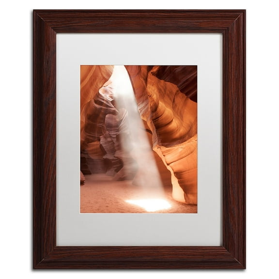 Trademark Fine Art "Illumination I" Canvas Art by Moises Levy White Matte, Wood Frame