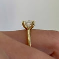 thumbnail image 2 of solitaire jewels 2.5CT Oval Moissanite Hidden Halo Engagement Ring For Women, 14K Yellow Gold, 2 of 6