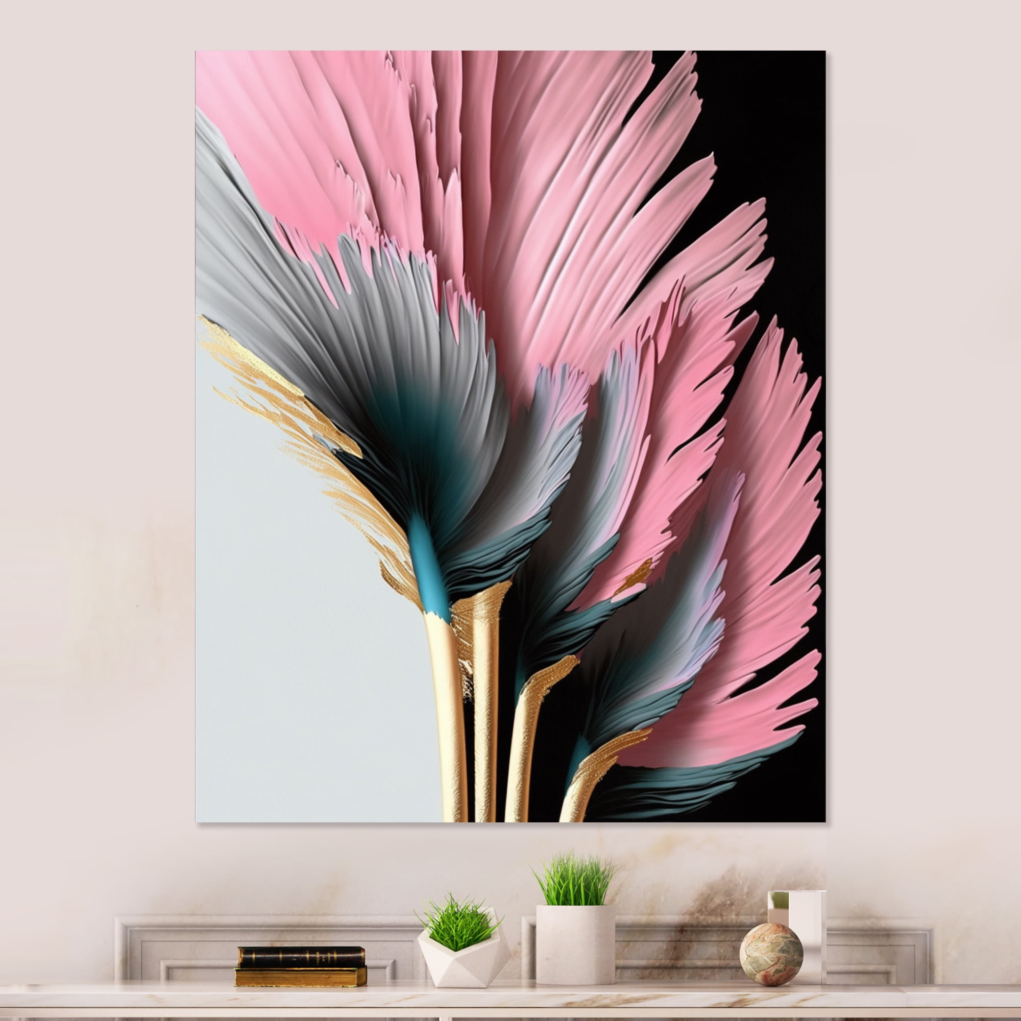 Designart Hyperrealistic Gerbera Flowers III Canvas Wall Art