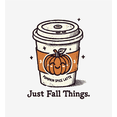 thumbnail image 2 of Just Fall Things Pumpkin Spice Latte Youth White Crew Neck Short Sleeve Tee-Small, 2 of 4