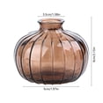 thumbnail image 3 of Racsoh Brown Glass Pumpkin Vase, Transparent Hydroponic Flower Vessel, Thanksgiving Table Centerpiece, for Dried Fresh Flowers Home Decor (Brown), 3 of 6