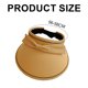 thumbnail image 2 of Sombrero de protección solar con parte superior vacía y ajustable de 55 a 60 cm de circunferencia para mujer, sombrero para el sol de verano para exteriores con lazo, 2 of 6