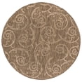 thumbnail image 2 of Safavieh Courtyard Daniel Oriental Indoor/Outdoor Area Rug, Brown/Natural, 5'3" x 5'3" Round, 2 of 13
