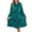Green, variant on Taylonsss Womens Floral Print Midi Dress Long Sleeve Button-Down Lapel Collar Boho Vacation Outfit