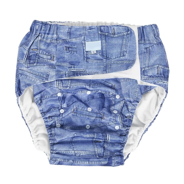 HLONK Breathable Nappy Pants Soft Comfortable Adult Adjustable Washable Reusable Nappy Pants For The Elderly Incontinence Care Protective Underwear