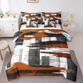 thumbnail image 1 of Erosebridal Watercolor Brown Black Gray Bedding Twin Size, Abstract Lines Comforter Sets with Sheets, Geometric Bedroom Decor Ultra Soft 7pcs, 1 of 5