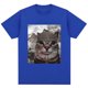 thumbnail image 3 of Camiseta divertida de Thousand Yard Stare Cat para hombres y mujeres, ropa de calle de algodón informal de gran tamaño, estilo Humor, Vintage, alta calidad, 3 of 5