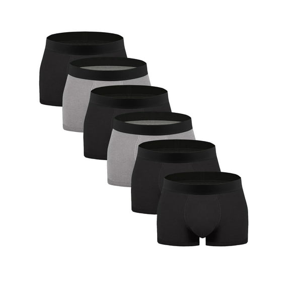Men's Underwear Boxer Briefs Trunks 6 Pack Soft  Low-rise Underpant