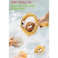 thumbnail image 2 of Baby bath water toy - Otter Family Tub Toy Bathtub Floating Toy for Kids - Soft Vinyl and ABS Plastic Material （Otter net fishing+3 sealed otter balls）, 2 of 3