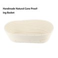 thumbnail image 2 of Handmade Unbleached Natural Cane Banneton Proofing Basket Dough Bread Baking Kit 27.5x14x8cm, 2 of 22