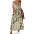 thumbnail image 1 of Vestido sin mangas con dinero francés grabado antiguo vestido de verano vestido diario ropa de verano para mujer, 1 of 7