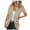 Khaki, variant on Luxalzxs Womens Summer Casual Short Sleeve Blazer Lightweight Solid Color Work Office Blazer Jacket Lapel Collar Open Front Business Blazer Suit