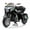 Black, variant on DNWRZCJXY 12V Kids Electric Motorcycle for Ages 3-8 | ASTM/CPC Certified 3-Wheel Ride-On Toy with 1-Hour Battery & Bluetooth|Max 100lbs|White