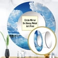 thumbnail image 3 of Designart "Canvas of the Skies Cloudy Artistry XI" Clouds White Large Round Mirror - Round Mirror Wall Décor - Coastal Round Printed Mirror 29" x 29" Inch, 3 of 5