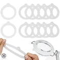 thumbnail image 1 of Luxtrada - 12 juntas de silicona para tarros, anillos de sellado de silicona de repuesto, anillos de sellado hermético de goma para tarros de conserva de boca regular, 3,7 pulgadas, 1 of 6