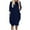 Dark Blue, variant on Utoimkio Women's Long Sleeve Crewneck Plus Size Midi Dress Fall Casual Baggy Loose Long Dresses for Women with Pockets