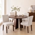thumbnail image 4 of Upholstered Fabric Dining Chairs Set of 2 with Wood Legs, Modern Parsons Chairs with High Back for Kitchen, Dining Room, or Restaurant, Beige, 4 of 11
