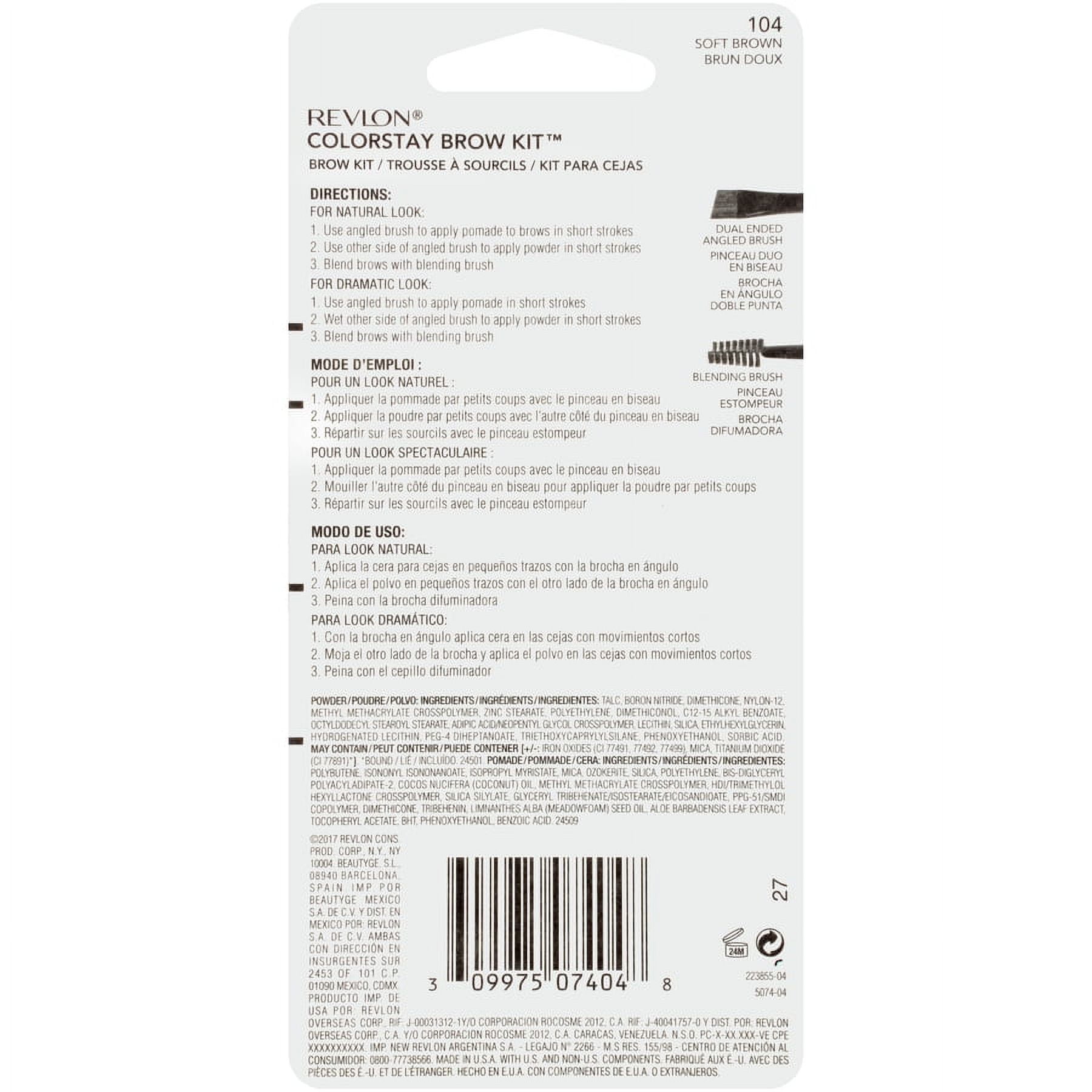 Revlon ColorStay Brow Kit, Soft Brown