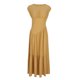 thumbnail image 5 of Sexy Vestido para las Mujeres, Color Sólido sin Mangas Cuello Redondo Plegado Cintura Retracta Tobillo Longitud Maxi Vestido, 5 of 8