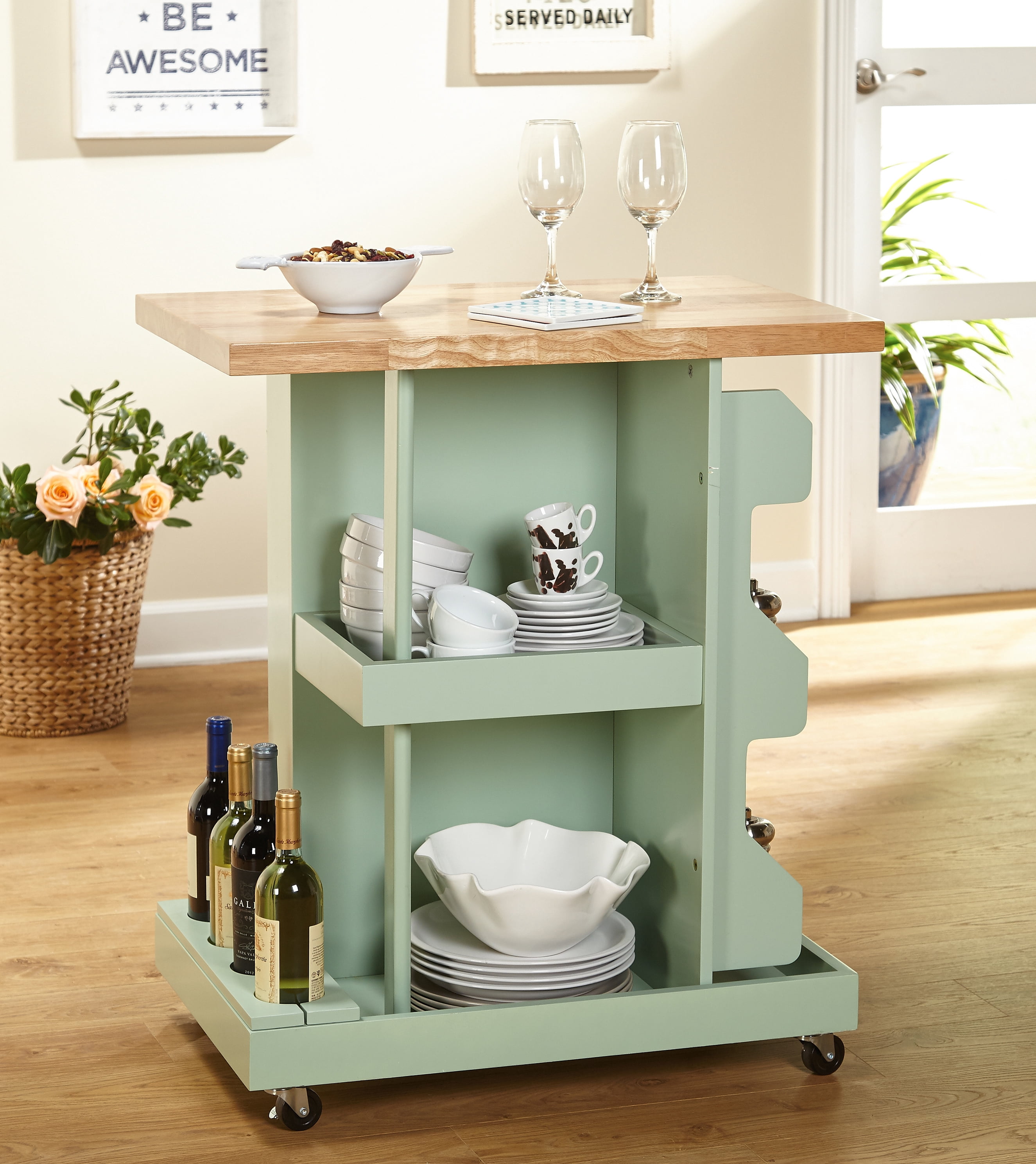 Hampton Kitchen Cart, Multiple Colors