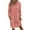 Rose Gold, variant on 2025 Fashion Women's Long Button Down Shirt Dress Loose V-neck Cotton Linen Solid Color Dress Summer Vacation Beach Sundress