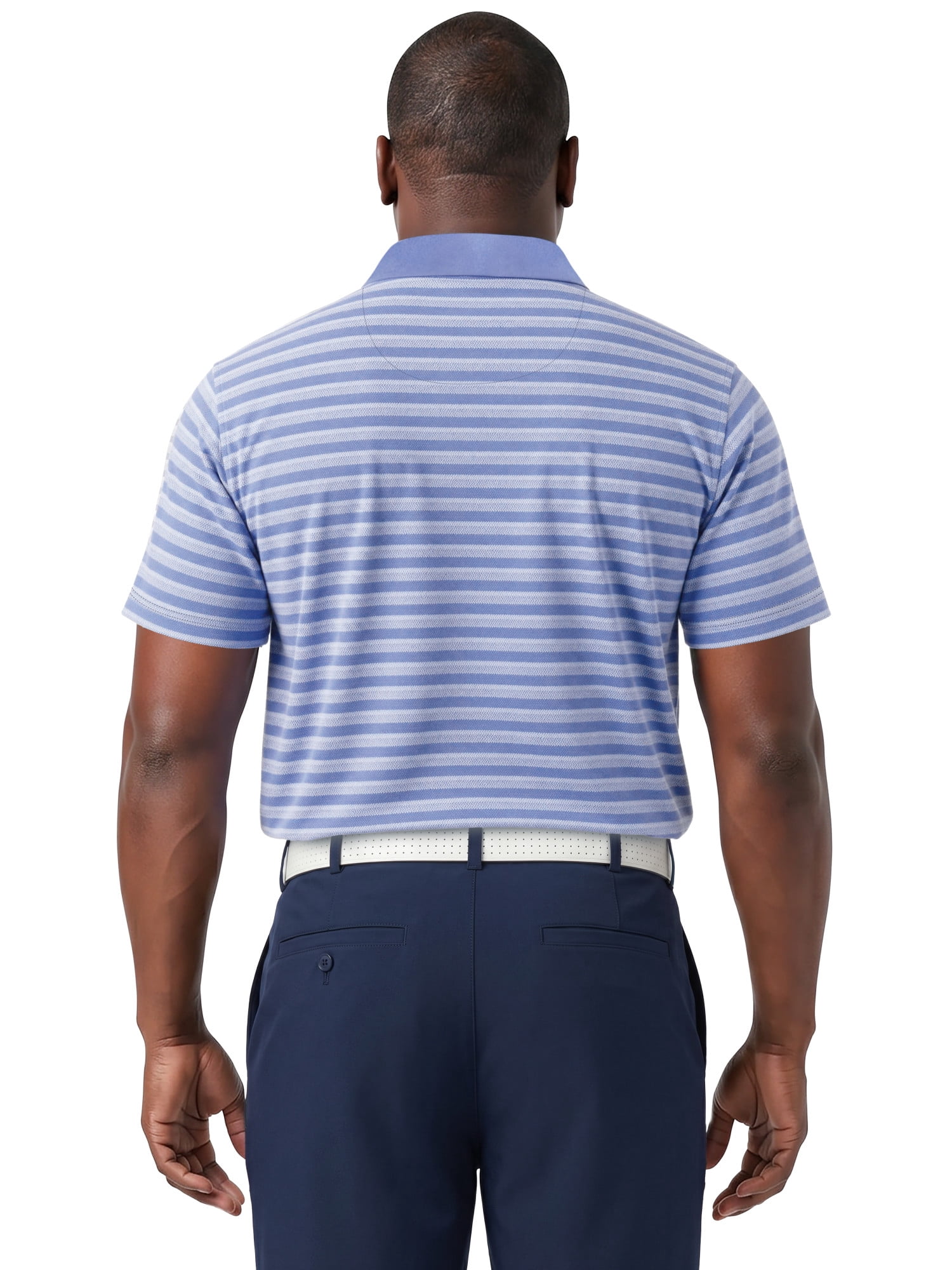 Ben Hogan Performance Men’s & Big Men's Herringbone Stripe Short Sleeve Golf Polo Shirt, Sizes S-4XLT