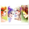 thumbnail image 1 of Design Art Colorful Women Face Collage Canvas Print, 1 of 3