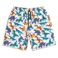 thumbnail image 5 of Goofa Block Dinosaur Printed Mens Swim Trunks Summer Quick Dry Short Beach Swimwear Bathing Suits-Small, 5 of 9