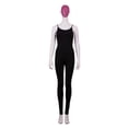 thumbnail image 5 of Vedolay Women's Summer Sleeveless O-Neck Rompers Solid Color Tight Jumpsuits,Black M, 5 of 5