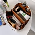 thumbnail image 2 of Bolso cosmético de PU Bolso organizador cosmético portátil para regalos navideños (Blanco) Likrtyny Cuidado Belleza, 2 of 9