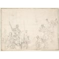 thumbnail image 3 of Francesco Solimena 14x11 Black Modern Framed Museum Art Print Titled - The Triumph of David (1657-1747), 3 of 5