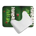 thumbnail image 6 of Yiaed Merry Christmas Print Bathroom Mat Set 2 Pieces Mat Anti-Skid Pad Ultra Soft and Absorbent Bathroom Bath Mat Contour Bath Rugs for Toilet Base, 6 of 6